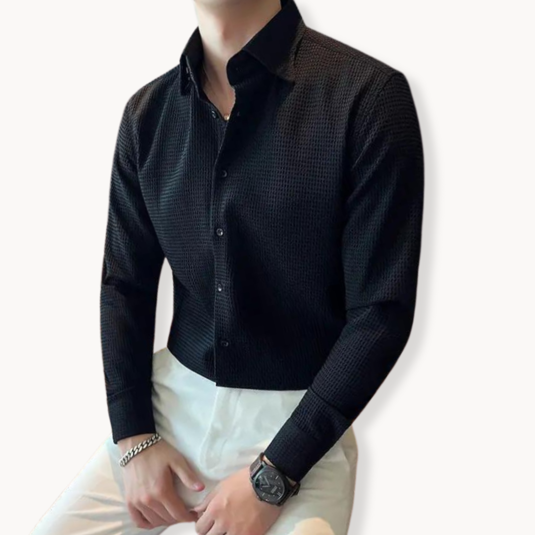 Button-Front Long Sleeve - Shirt