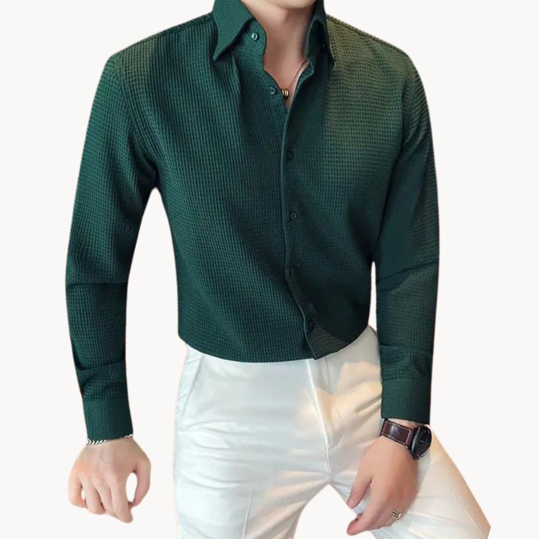 Button-Front Long Sleeve - Shirt