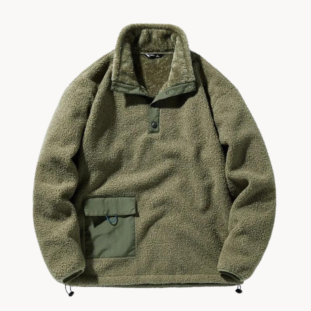Cozy Brushed Fleece Pullover - Sweater