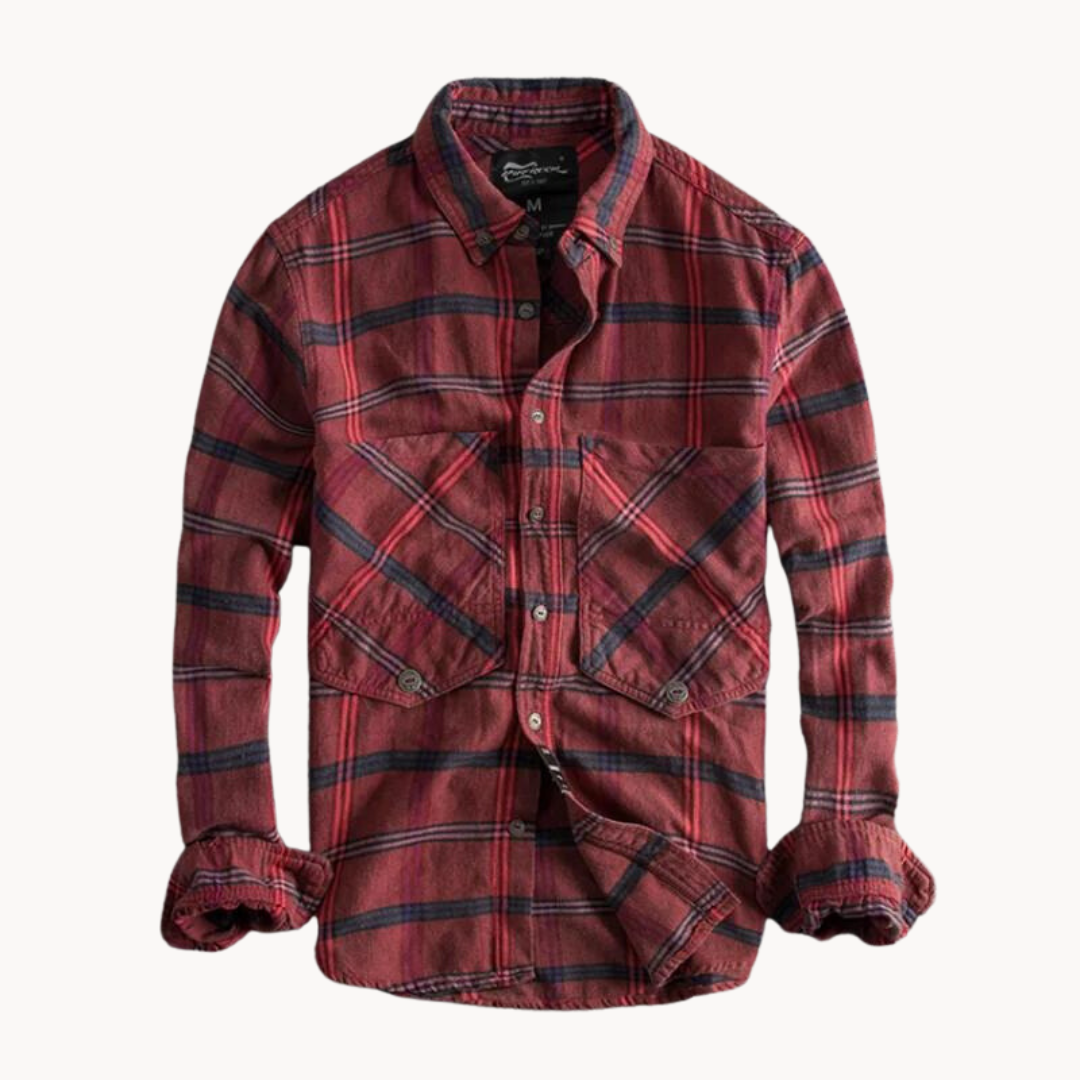 Autumn Ember Plaid - Flannel Shirt