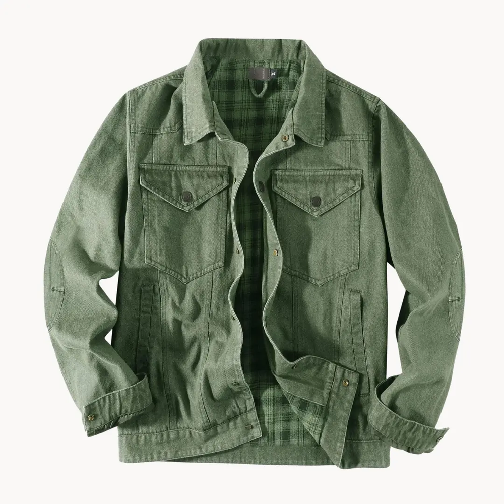 Flannel Lined Button-Front - Shirt Jacket CASA LARO