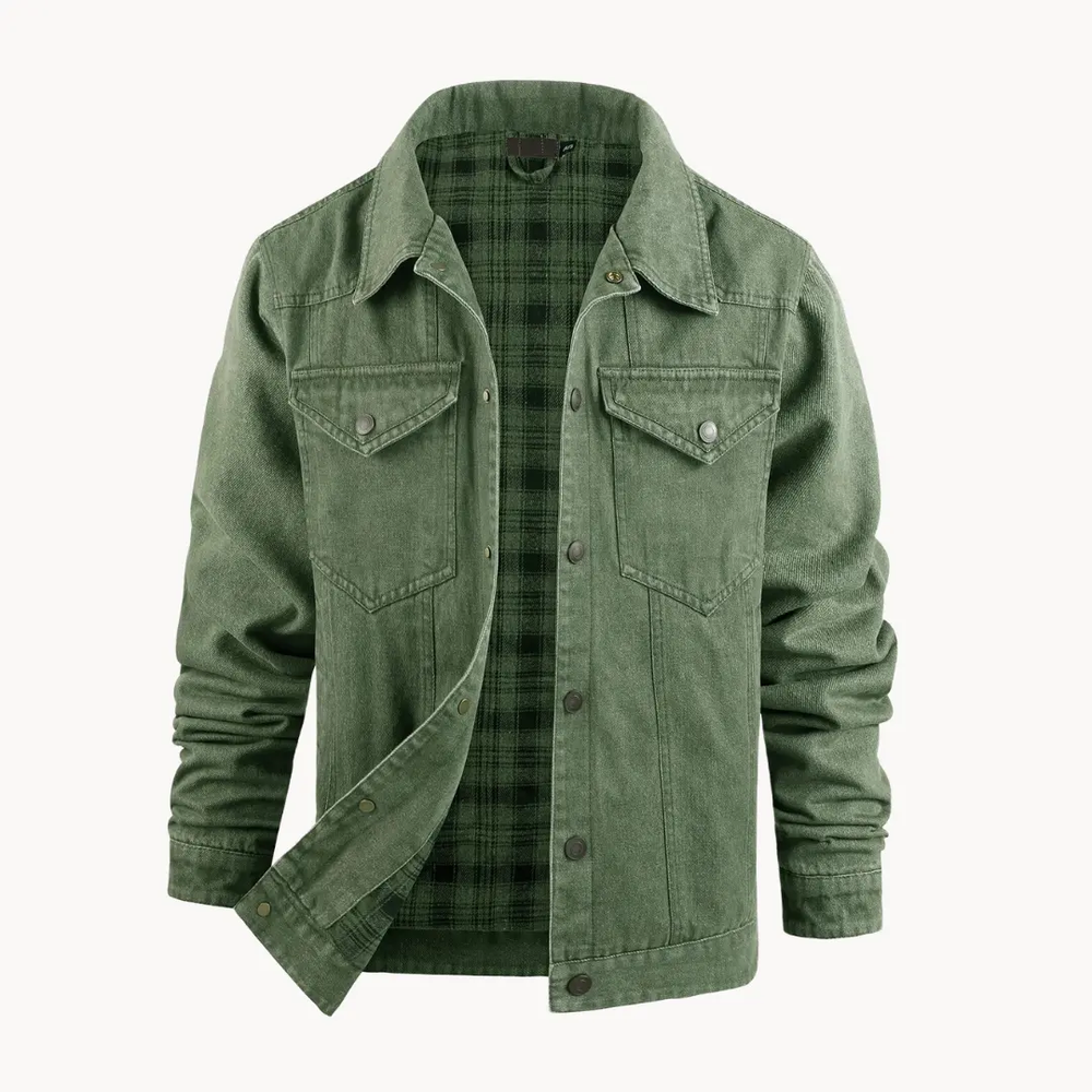 Flannel Lined Button-Front - Shirt Jacket CASA LARO