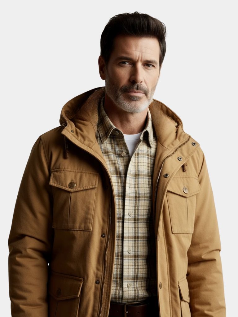 Fleece Hooded Bomber Jacket - Casa  Laro CASA LARO