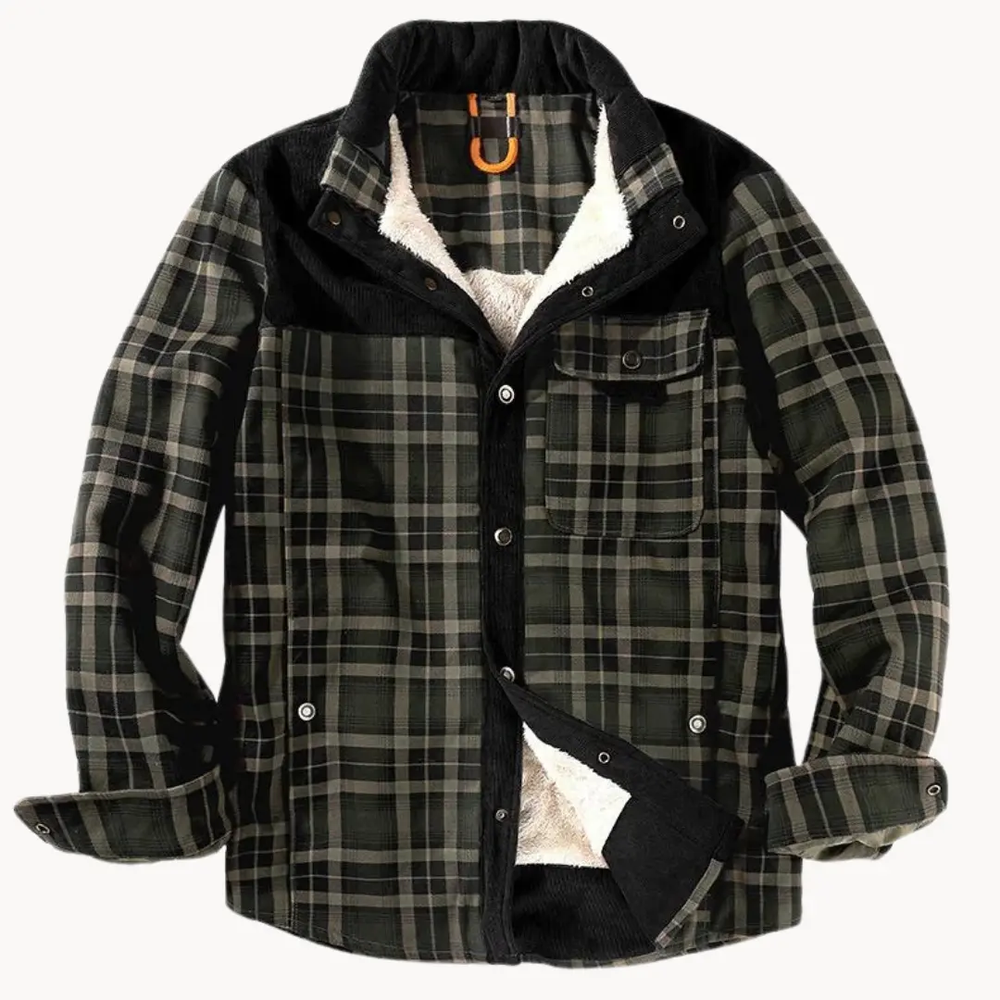 Fleece-Lined Plaid Button-Up - Shirt CASA LARO