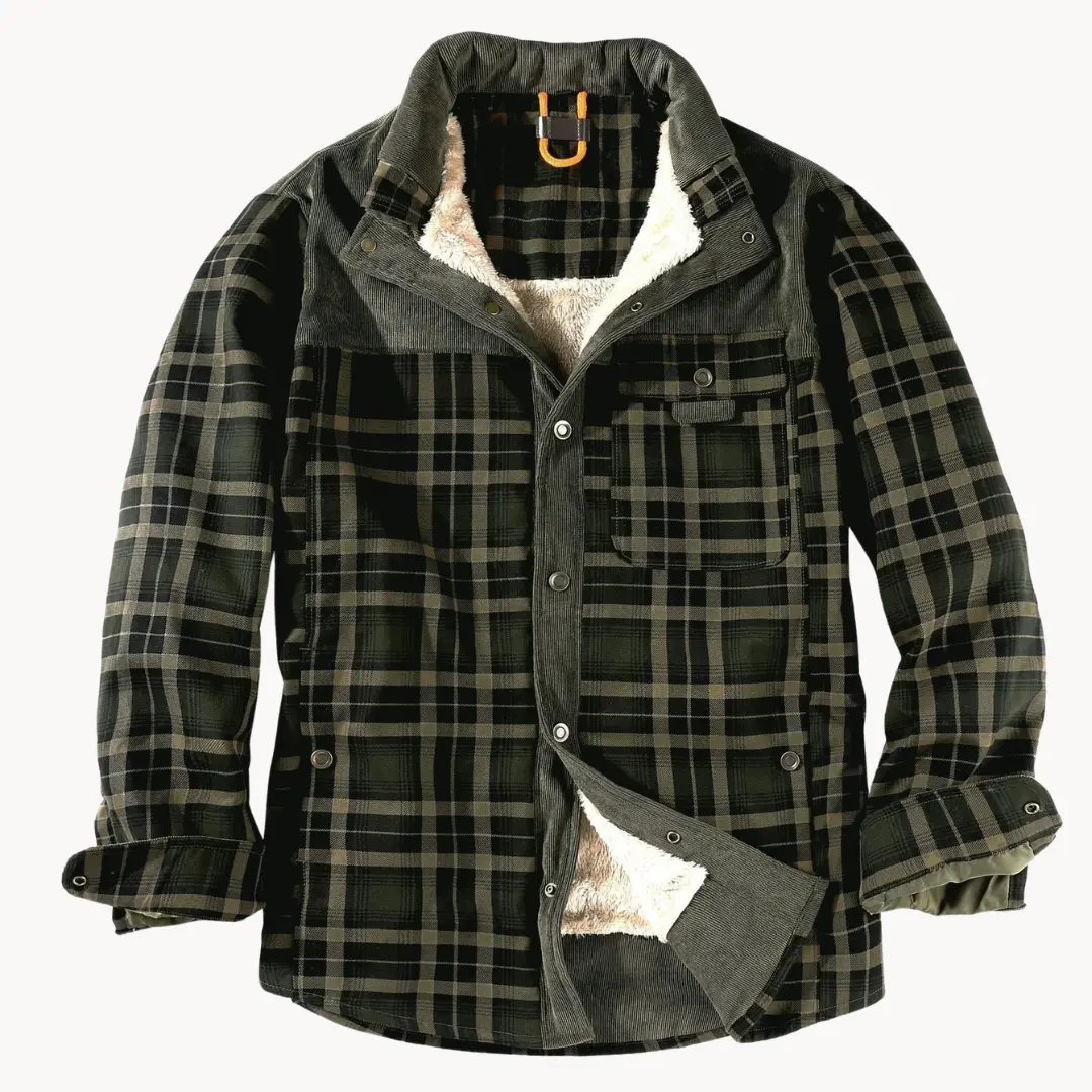 Fleece-Lined Plaid Button-Up - Shirt CASA LARO
