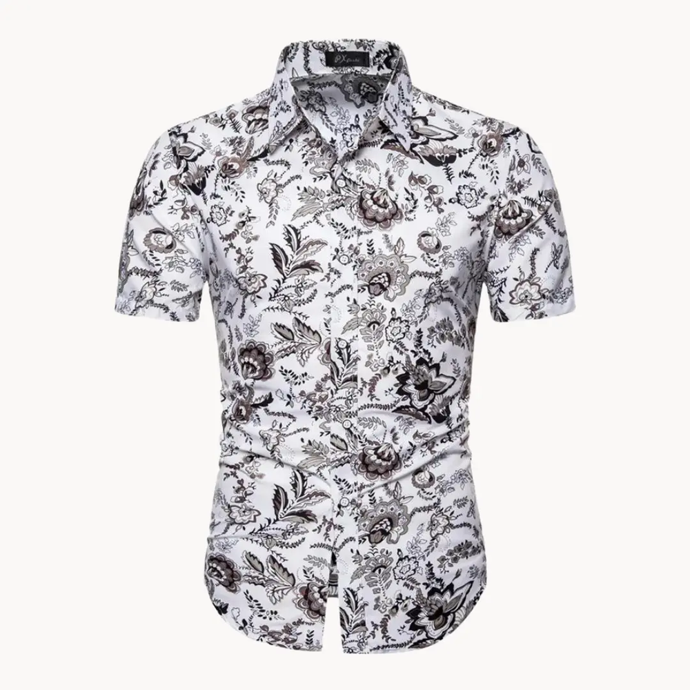 Floral Print Short Sleeve - Polo Shirt CASA LARO