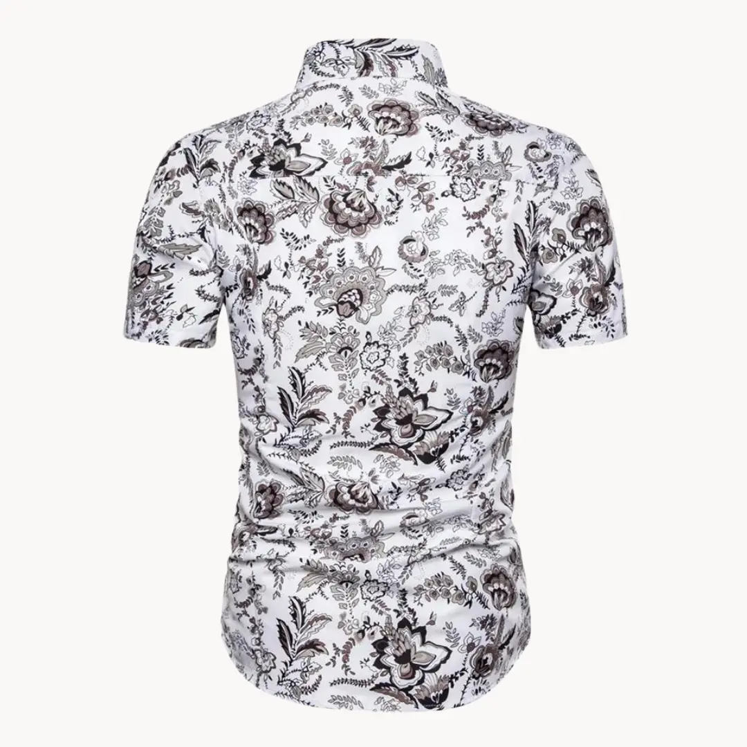 Floral Print Short Sleeve - Polo Shirt CASA LARO