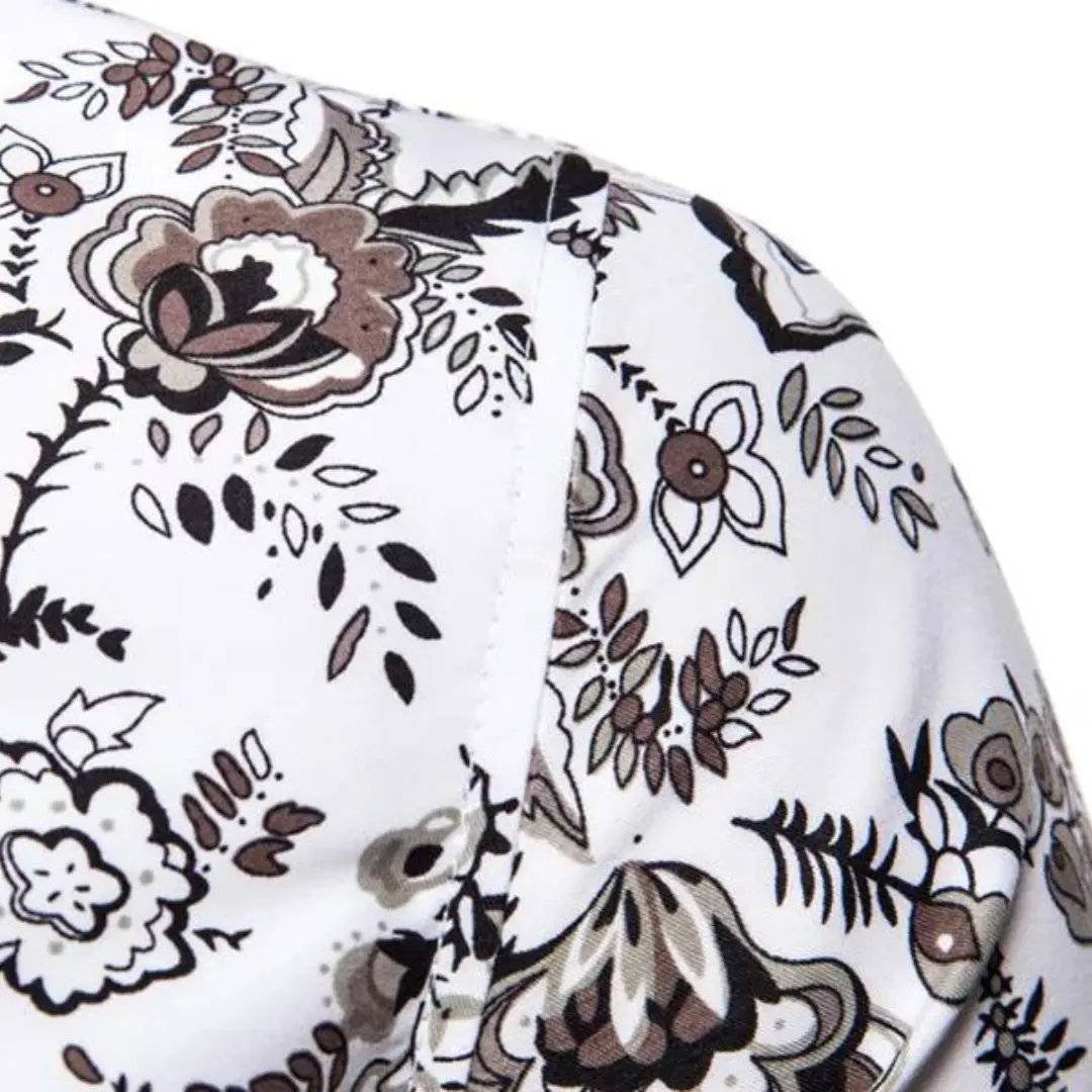 Floral Print Short Sleeve - Polo Shirt CASA LARO