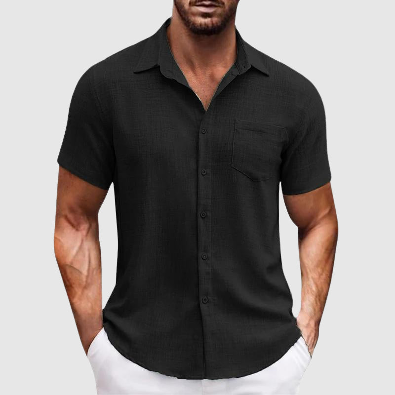 Lightweight Cotton Button-Down - Shirt