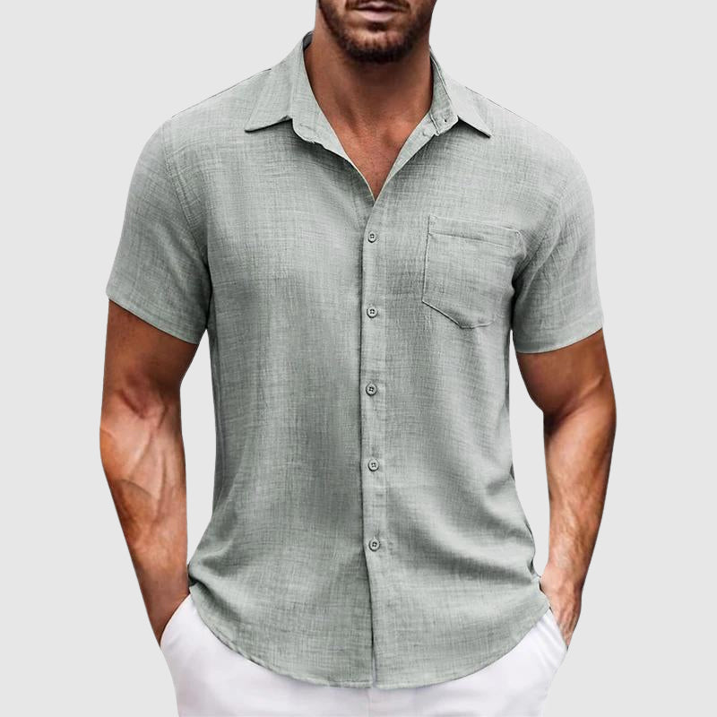 Lightweight Cotton Button-Down - Shirt
