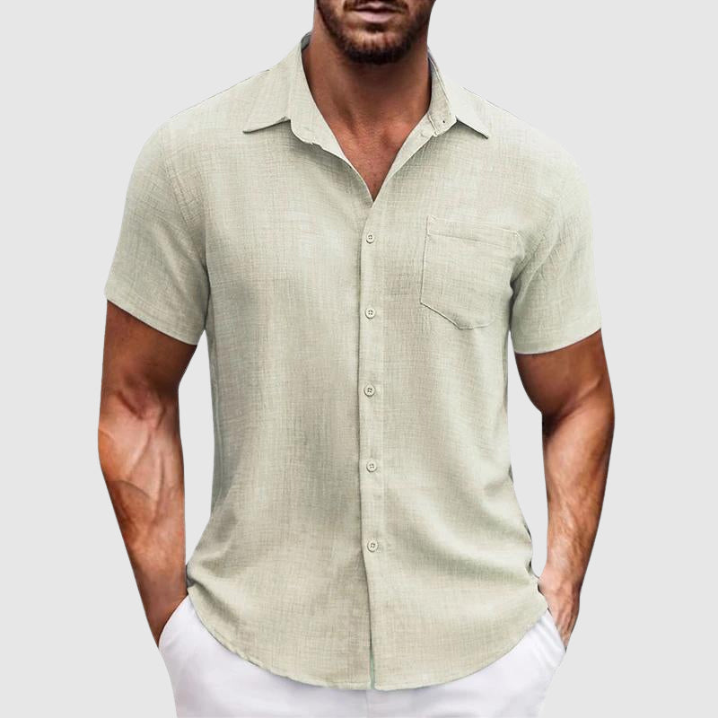 Lightweight Cotton Button-Down - Shirt