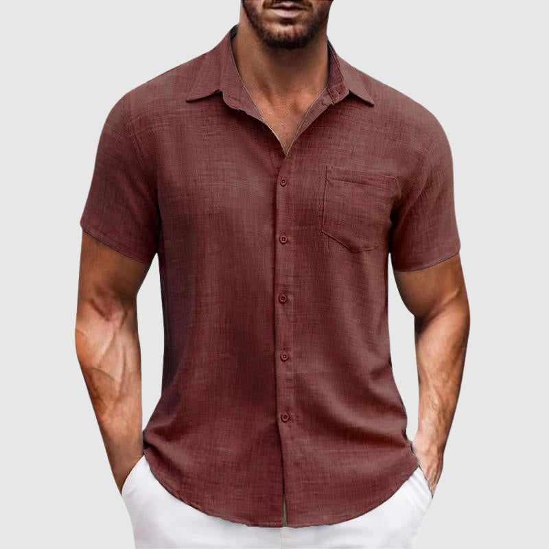 Lightweight Cotton Button-Down - Shirt