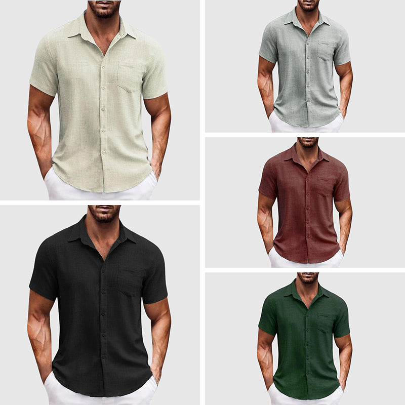 Lightweight Cotton Button-Down - Shirt