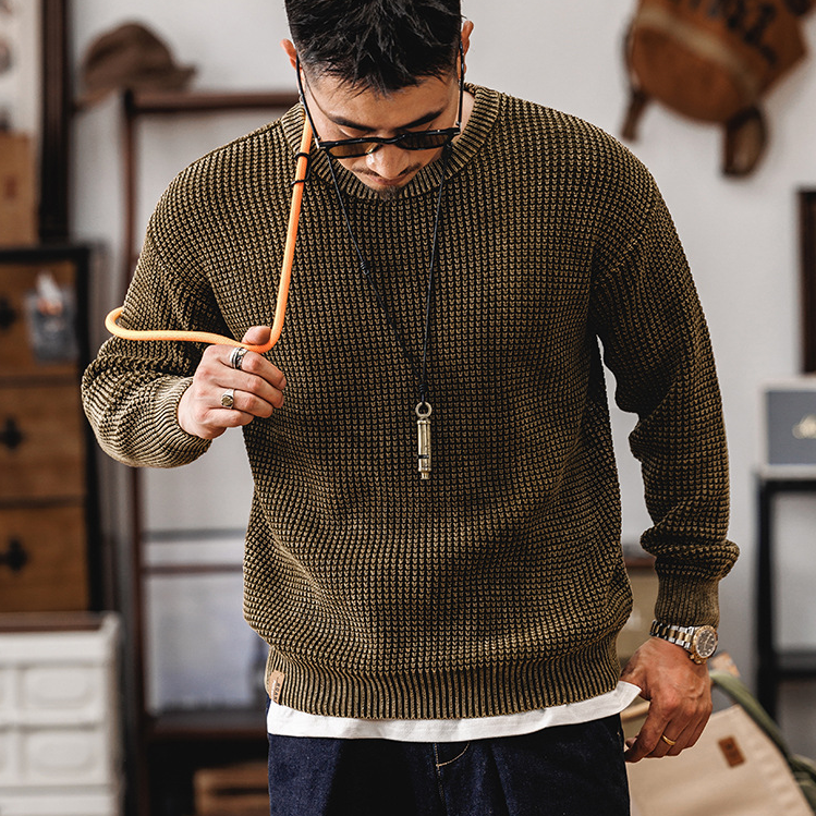 Grid Knit Pullover - Sweater CASA LARO MEN