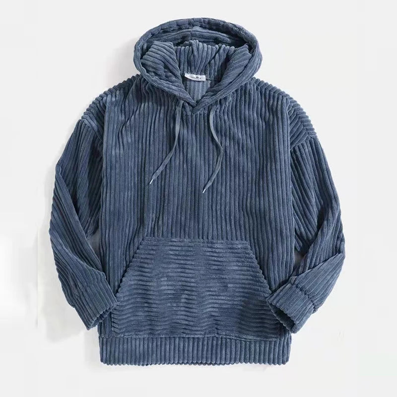 Corduroy Hooded Pullover - Hoodie