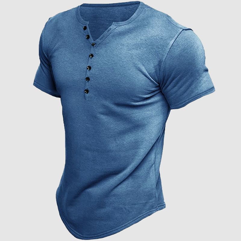 Havre Short Sleeve Henley - T-Shirt CASA LARO MEN