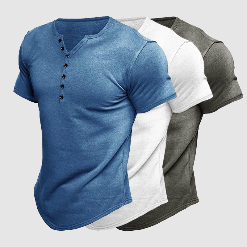 Havre Short Sleeve Henley - T-Shirt CASA LARO MEN