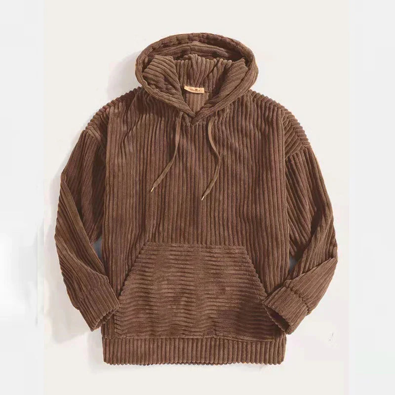 Corduroy Hooded Pullover - Hoodie