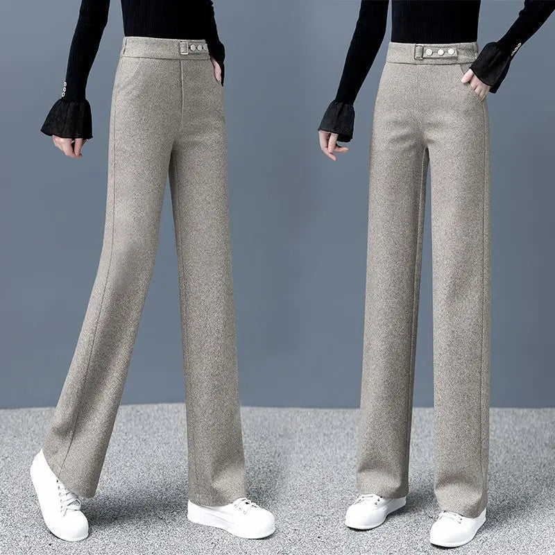 Herringbone Tailored Straight-Leg - Pants CASA LARO