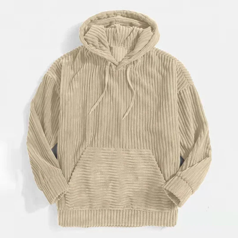Corduroy Hooded Pullover - Hoodie