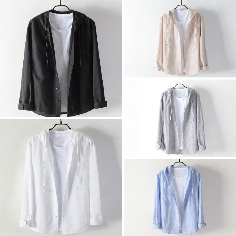 Hooded Linen - Shirt CASA LARO