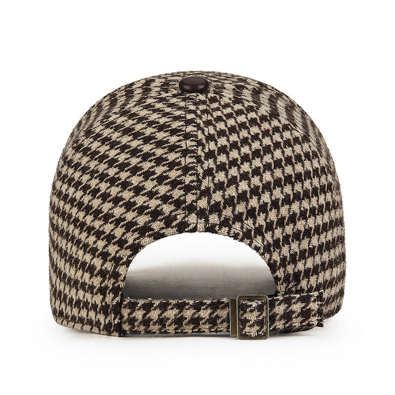 Houndstooth Leather - Cap CASA LARO MEN