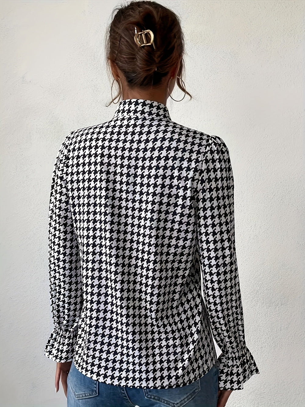 Houndstooth Print - Blouse CASA LARO