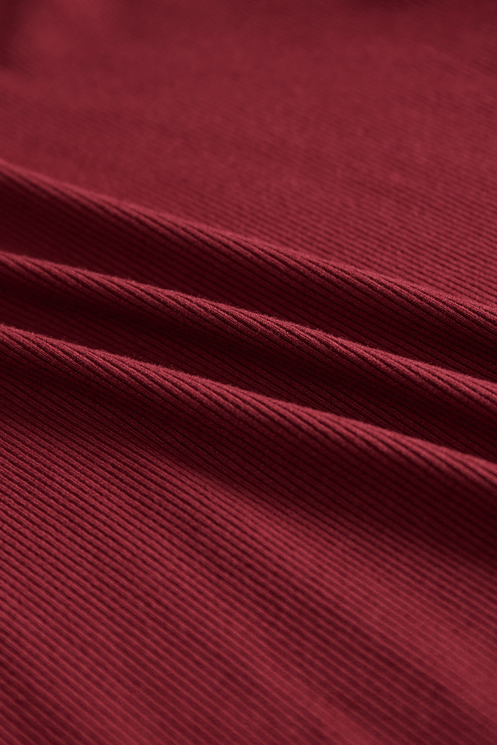 Burgundy Ribbed Turtleneck Mini Dress with Balloon Sleeves HWT