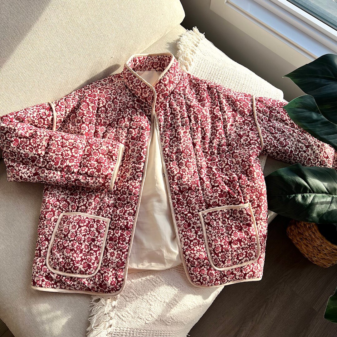 Pastel Floral Print Lightweight - Coat