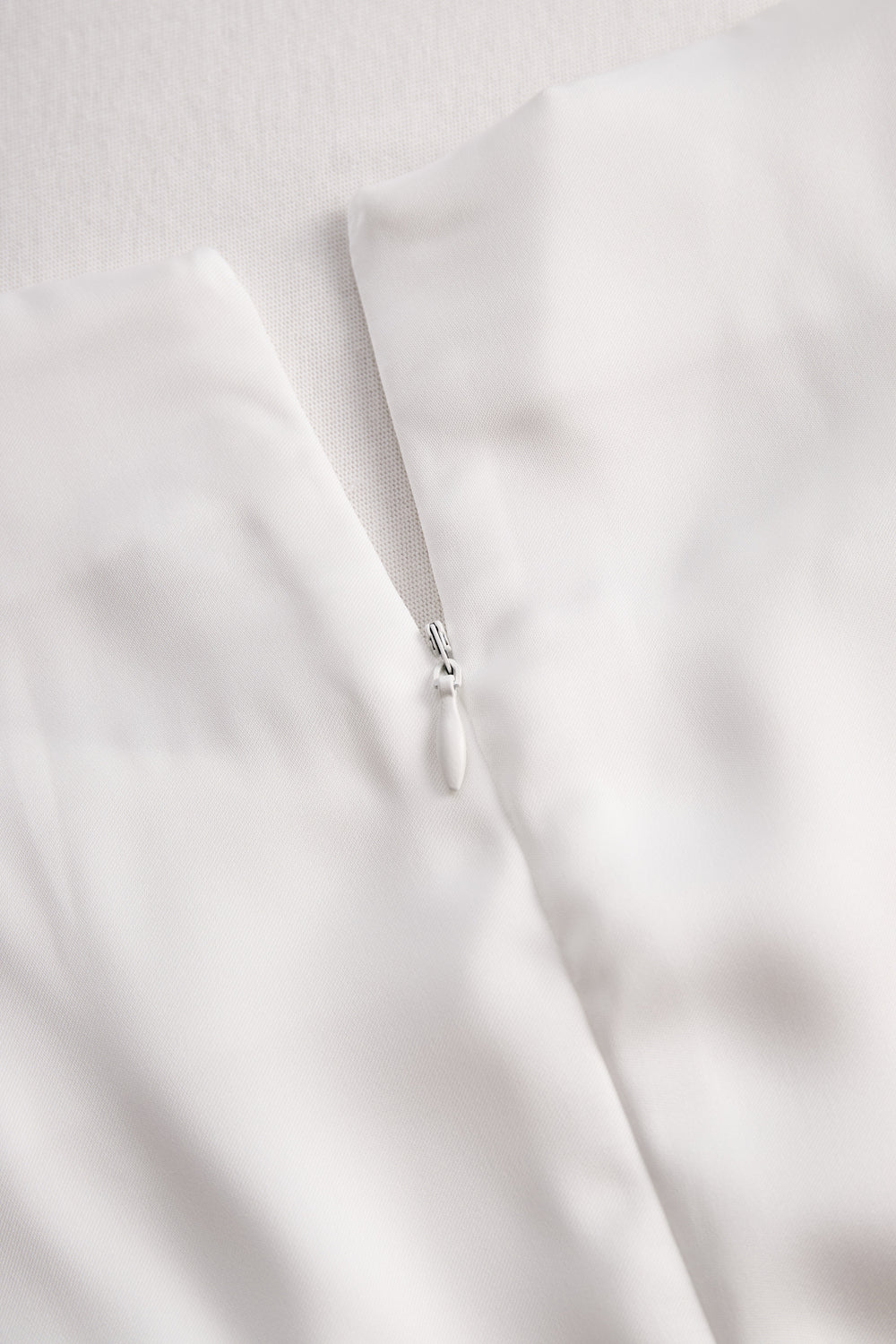 Elegant White Draped Top with Button Detail HWT