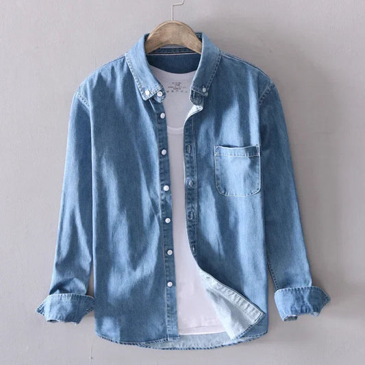 Indigo Denim Button-Down - Shirt CASA LARO MEN