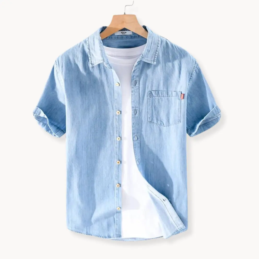 Indigo Denim Point Collar - Shirt CASA LARO