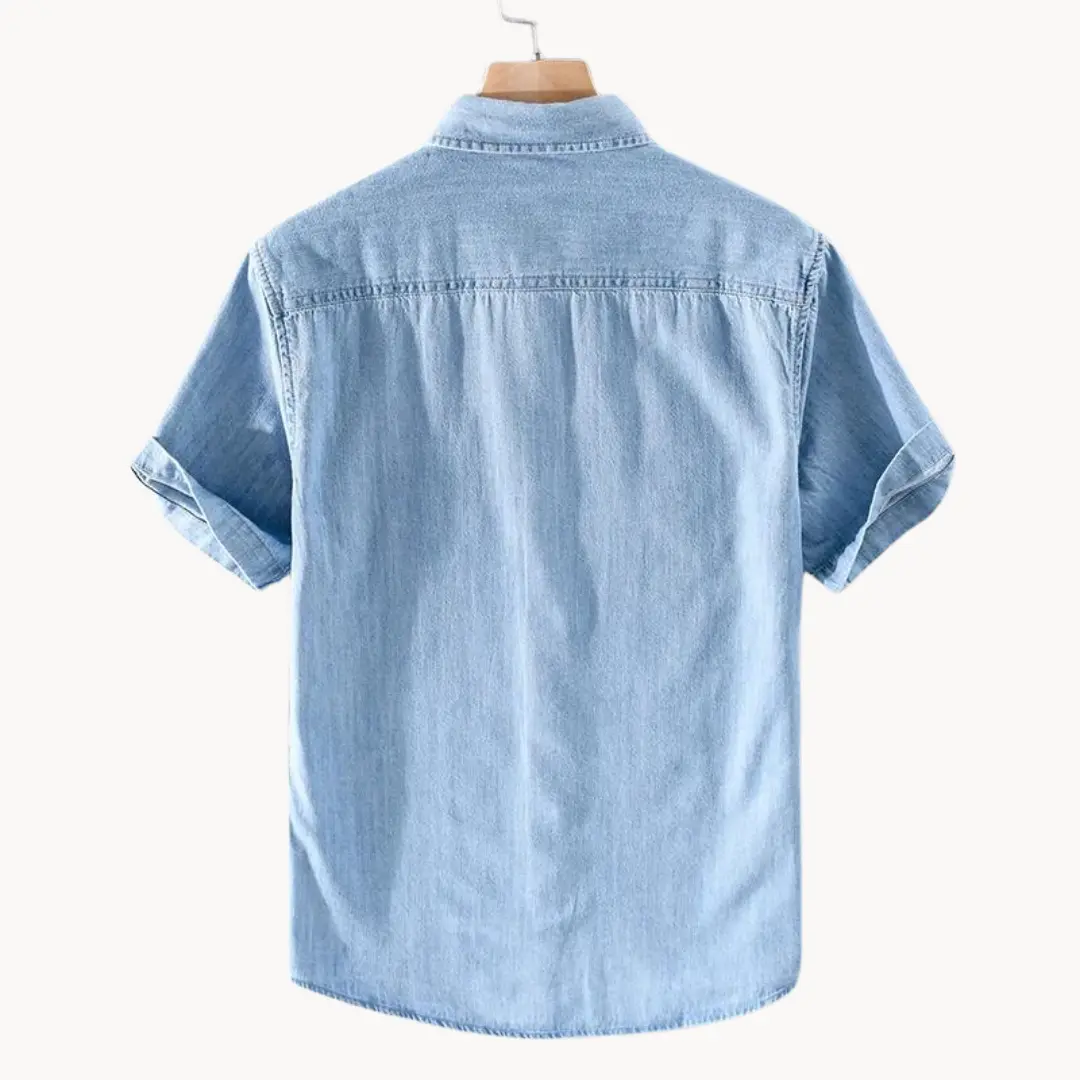 Indigo Denim Point Collar - Shirt CASA LARO