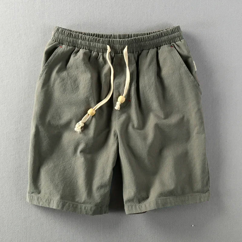 Cotton Drawstring Relaxed Fit - Shorts