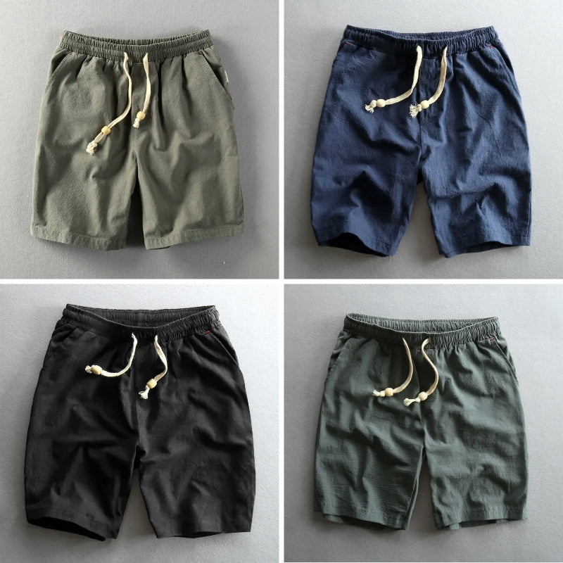 Cotton Drawstring Relaxed Fit - Shorts