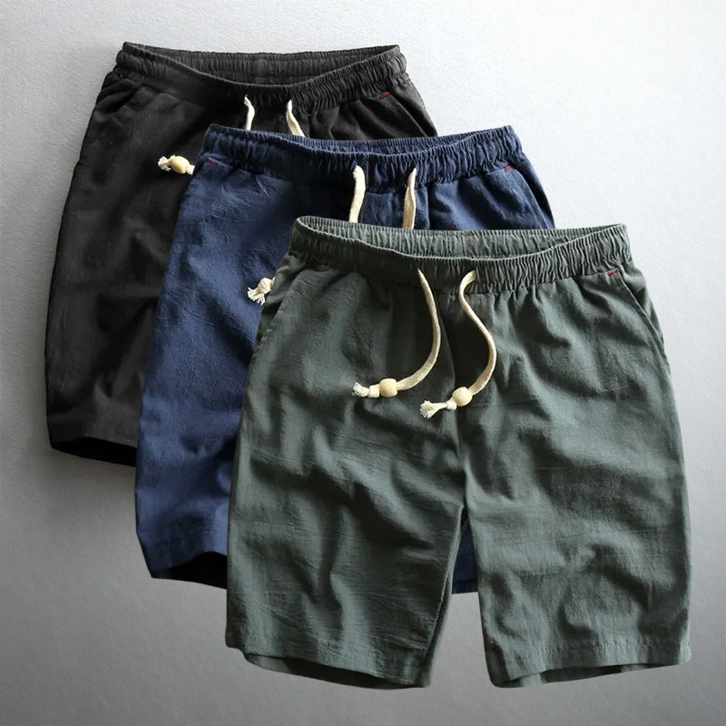 Cotton Drawstring Relaxed Fit - Shorts