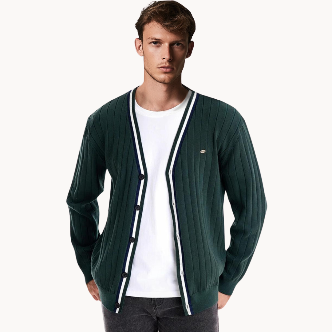 Karim Cotton Knit - Cardigan CASA LARO MEN