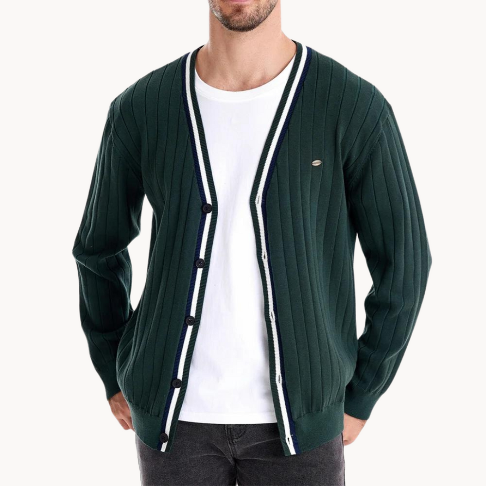 Karim Cotton Knit - Cardigan CASA LARO MEN