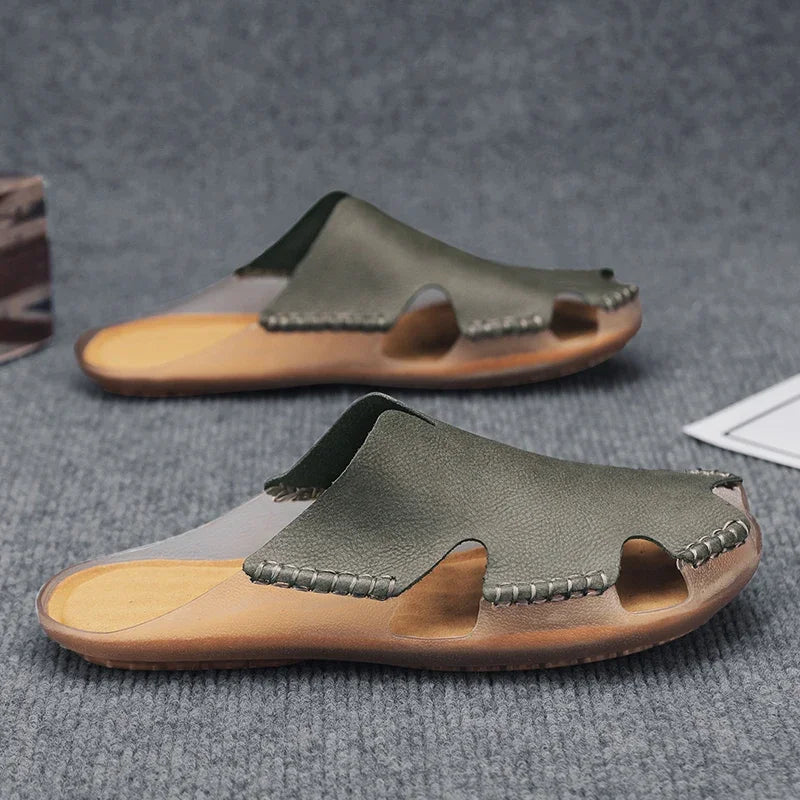 Leather Slip-On - Slides CASA LARO MEN