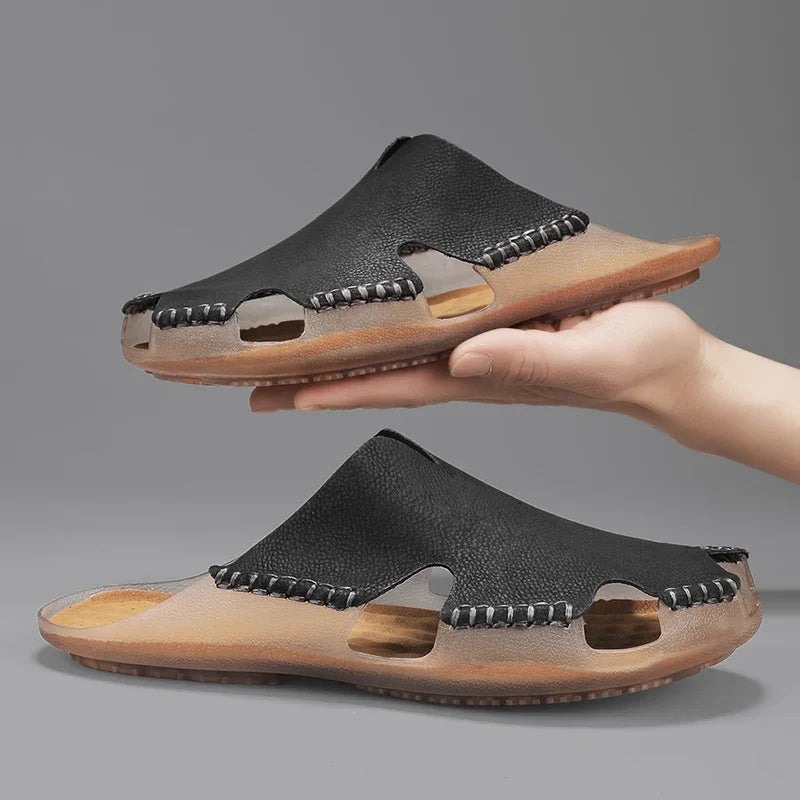 Leather Slip-On - Slides CASA LARO MEN