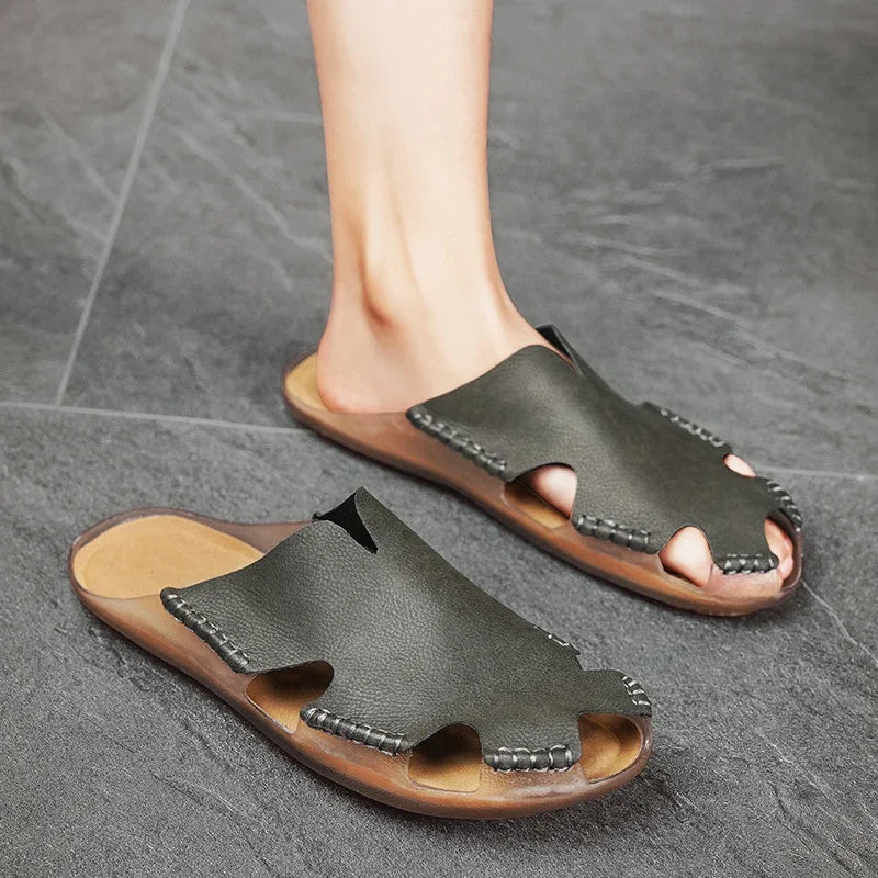 Leather Slip-On - Slides CASA LARO MEN