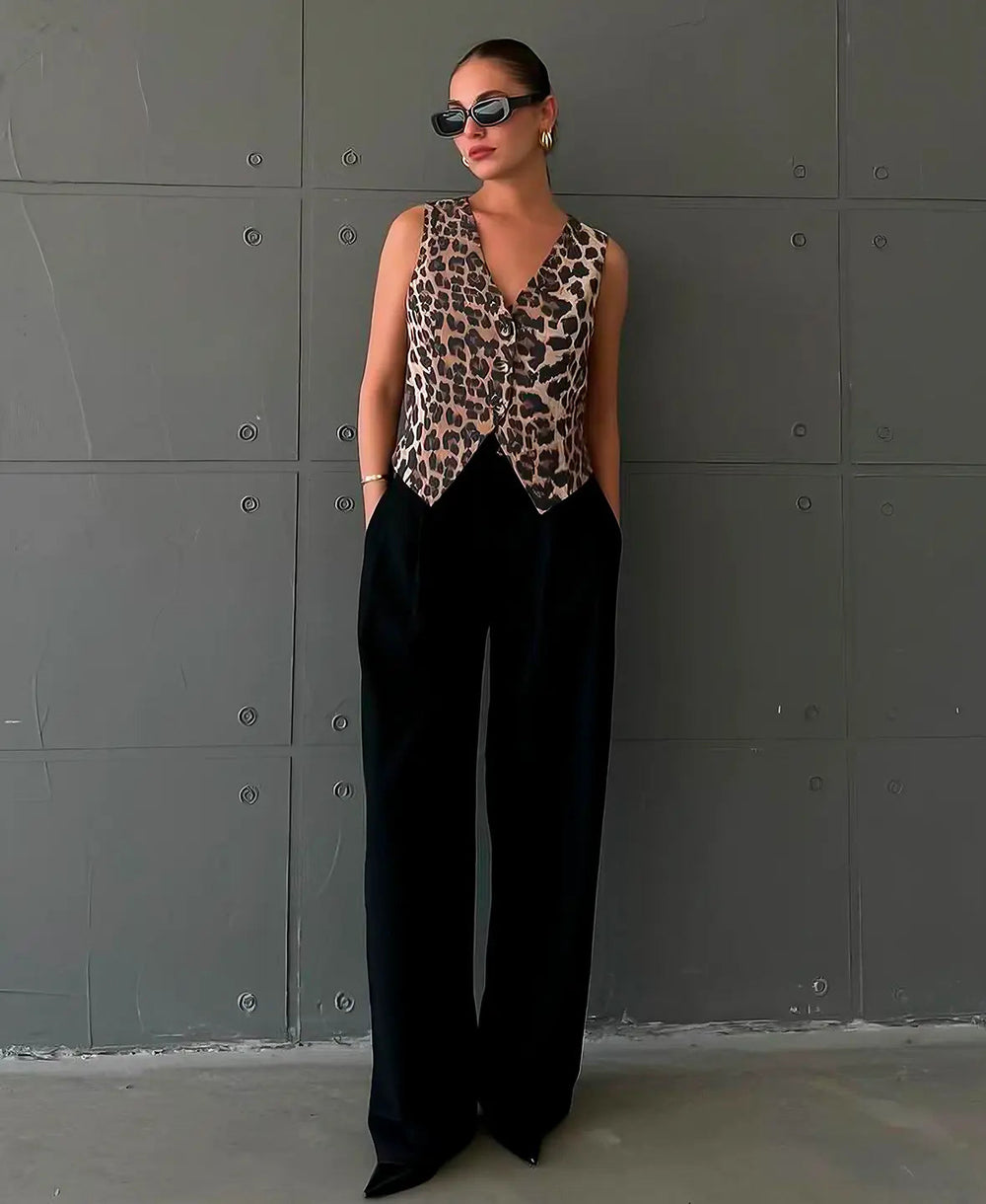 Leopard Print - Vest CASA LARO
