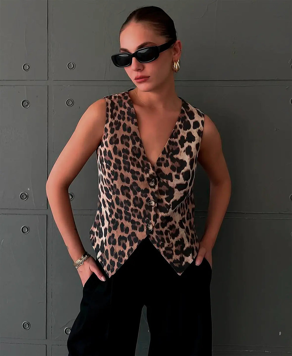 Leopard Print - Vest CASA LARO