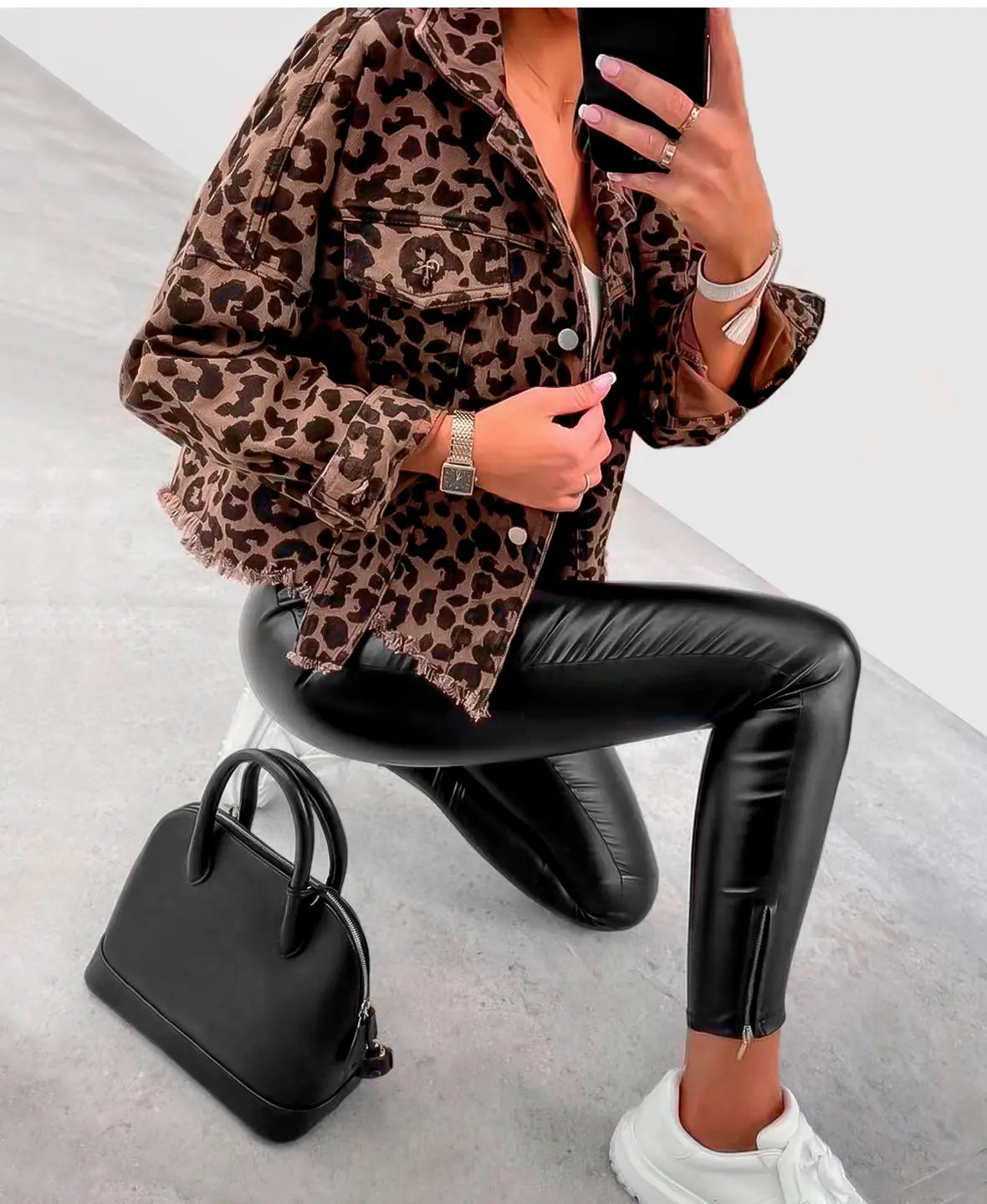 Leopard Print Faux-Fur - Jacket