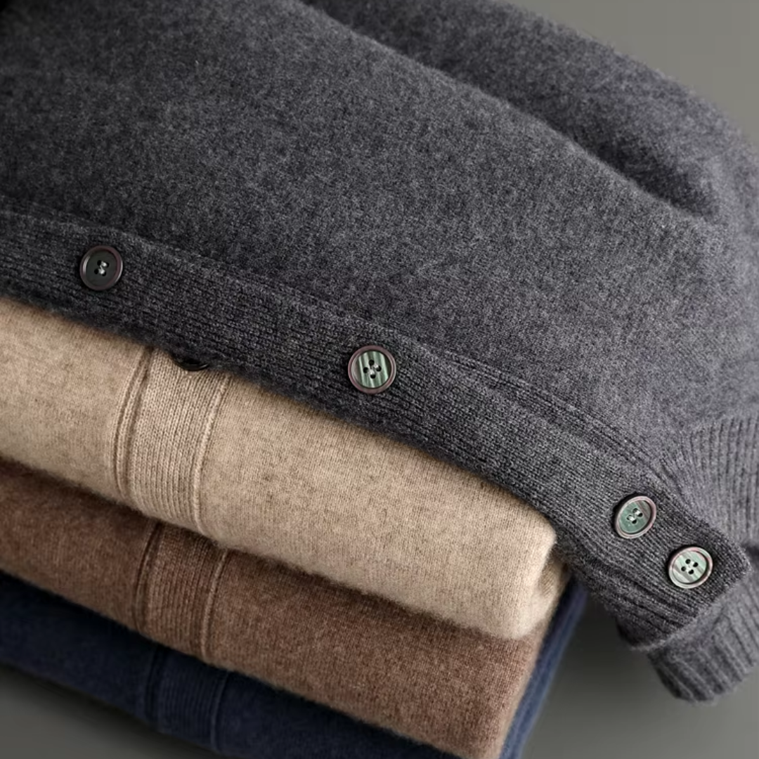 Lightweight Cashmere Knit - Cardigan CASA LARO MEN