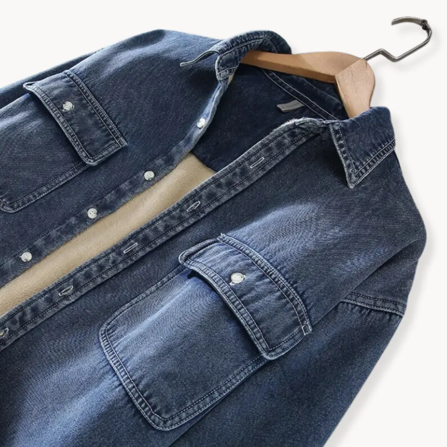 Lined Denim Button-Up - Shirt CAAYWORLD
