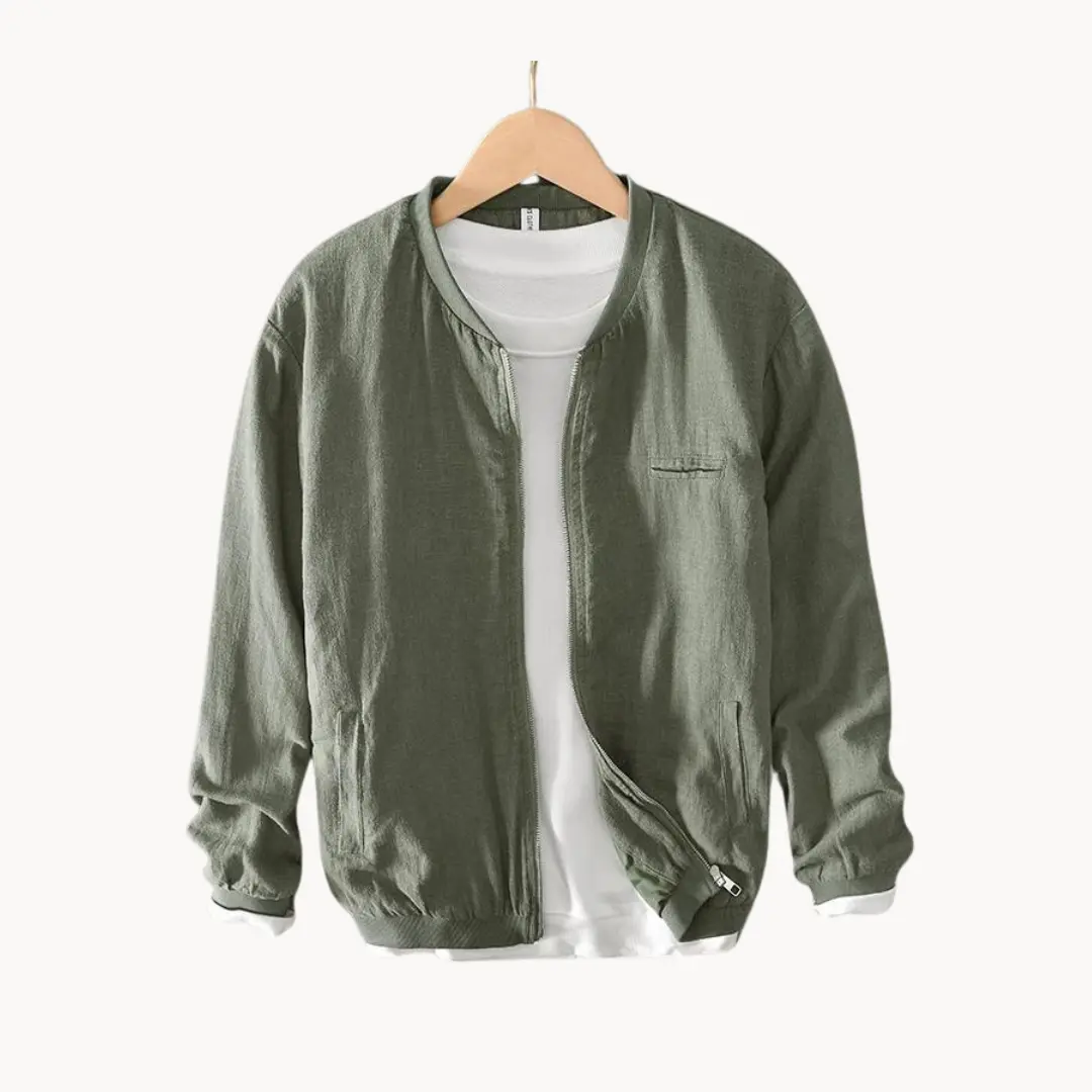 Linen-Blend Bomber - Bomber Jacket CASA LARO