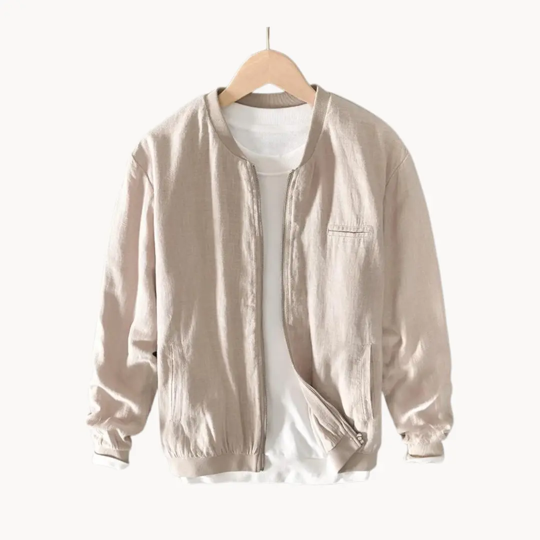 Linen-Blend Bomber - Bomber Jacket CASA LARO