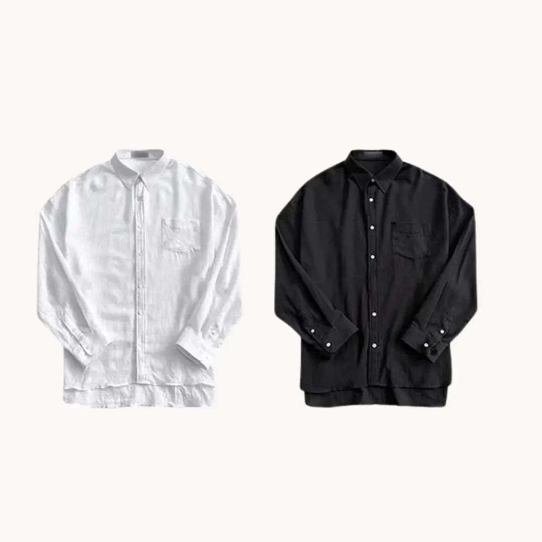 Linen-Blend Button-Up - Shirt CASA LARO