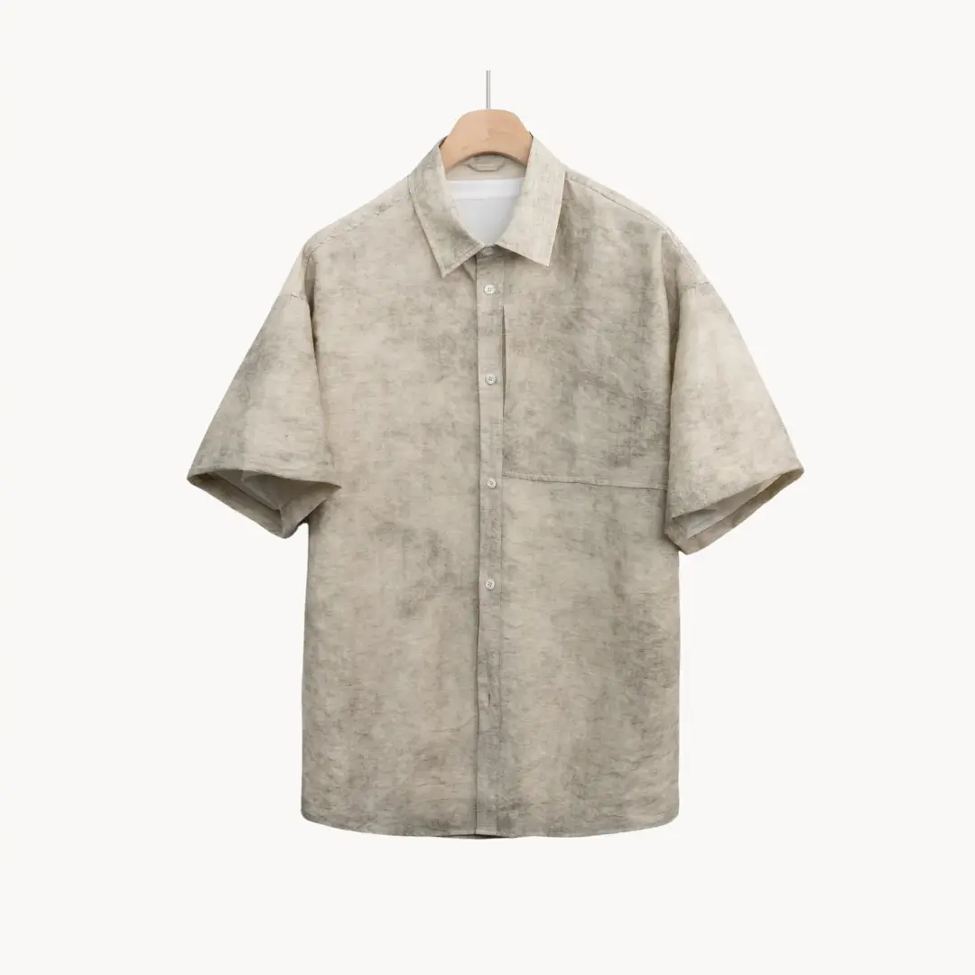 Linen Camp Collar - Shirt CASA LARO